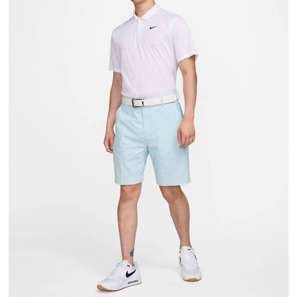 NEW NIKE men's tour 20cm chino golf shorts in white/blue striped